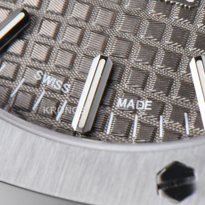 Royal Oak 37mm 15450 Gray Textured Dial Sa3120 Super Clone - Authentic Movement
