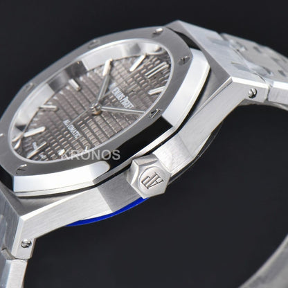 Royal Oak 37mm 15450 Gray Textured Dial Sa3120 Super Clone - Authentic Movement