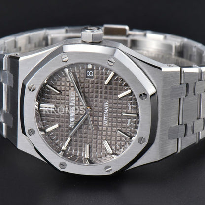Royal Oak 37mm 15450 Gray Textured Dial Sa3120 Super Clone - Authentic Movement