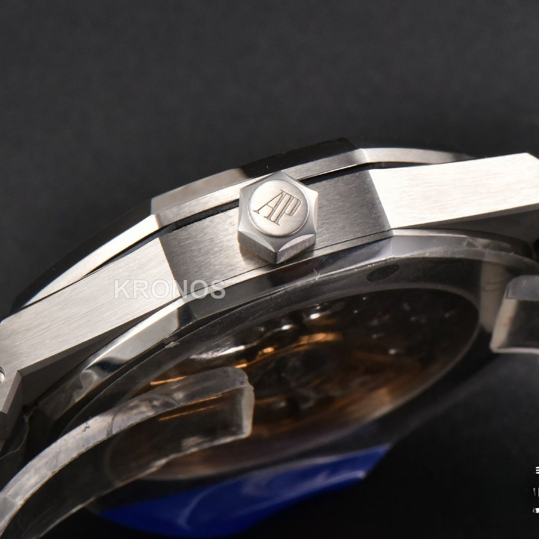 Royal Oak 15500 41mm Black Textured Dial Super Clone - Authentic Movement