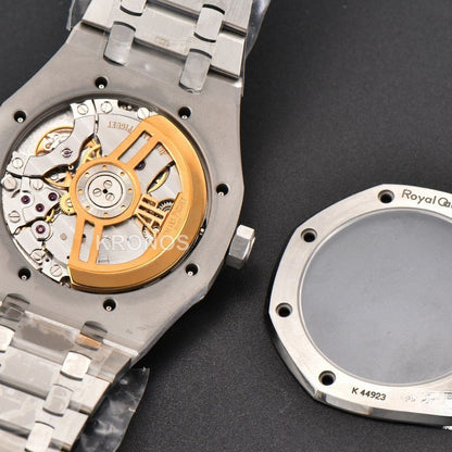 Royal Oak 15500 41mm Black Textured Dial Super Clone - Authentic Movement