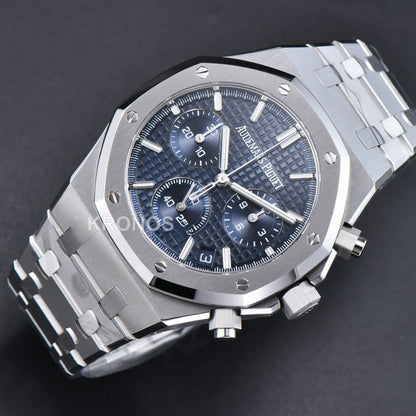 Royal Oak Chronograph 41mm Blue Checkered Blue Subdial - Authentic Movement