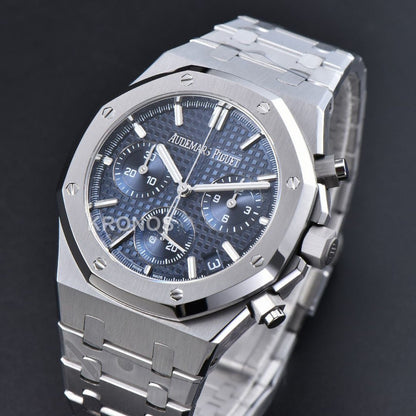 Royal Oak Chronograph 41mm Blue Checkered Blue Subdial - Authentic Movement