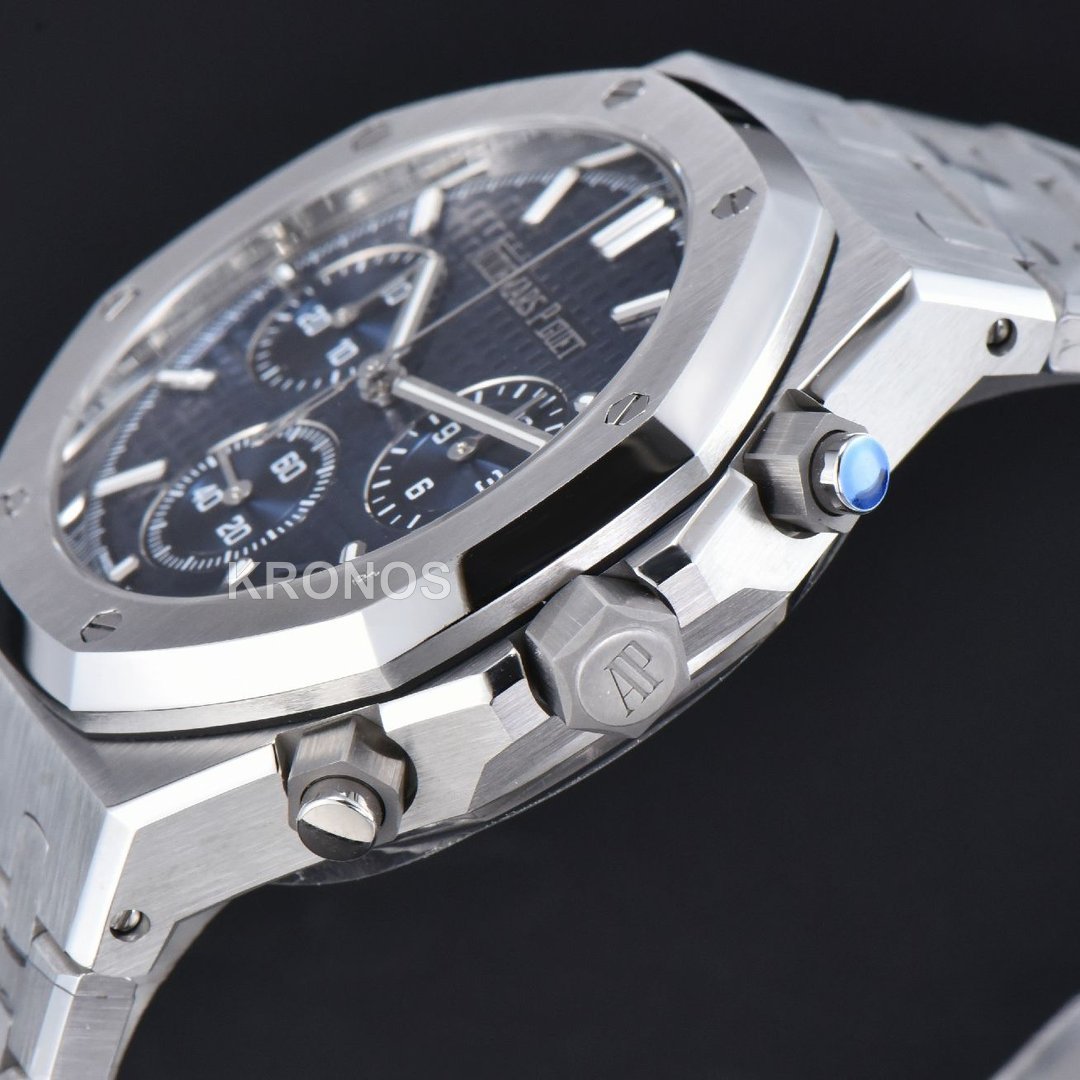 Royal Oak Chronograph 41mm Blue Checkered Blue Subdial - Authentic Movement