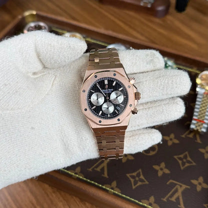 Reloj Royal Oak Chronograph Rose Gold pulsera acero inoxidable - Kronos Relojes