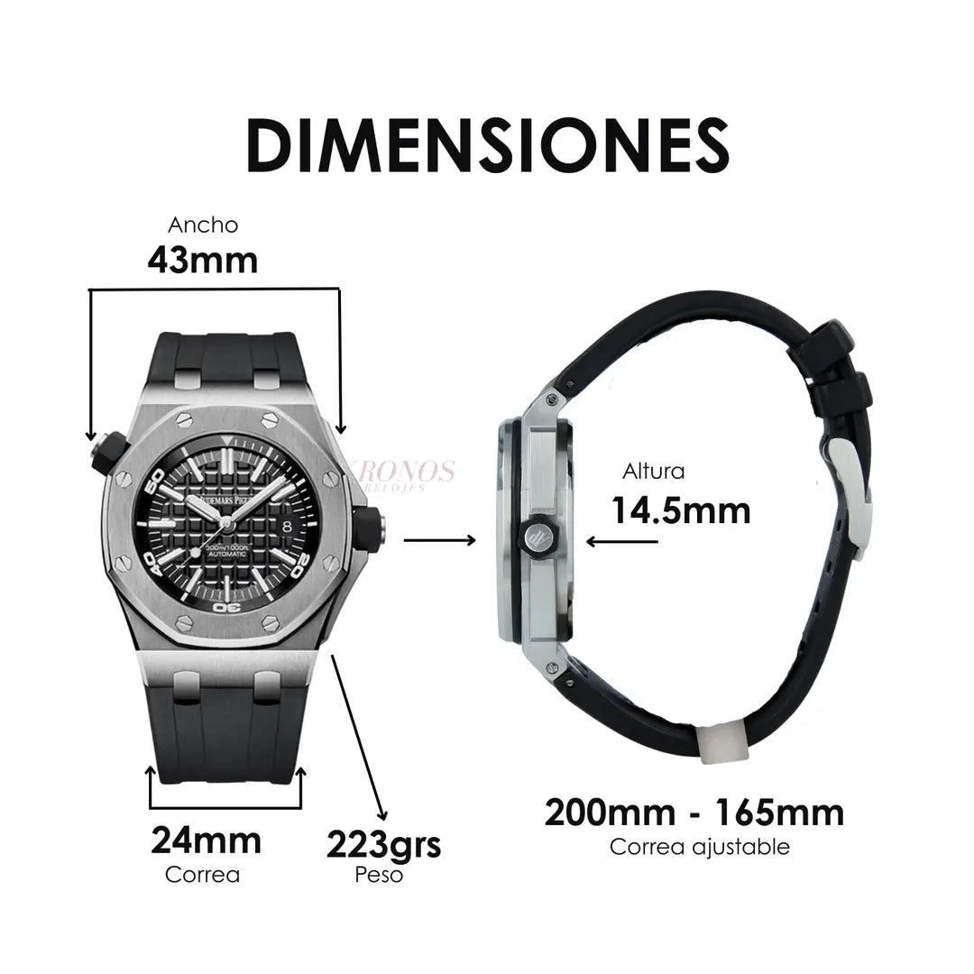 Royal Oak Offshore correa goma intercambiable Kronos Relojes