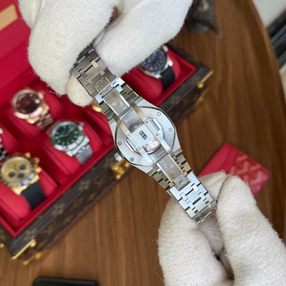 Reloj Royal Oak Green Dial Kronos estilo AAA lujo accesible México