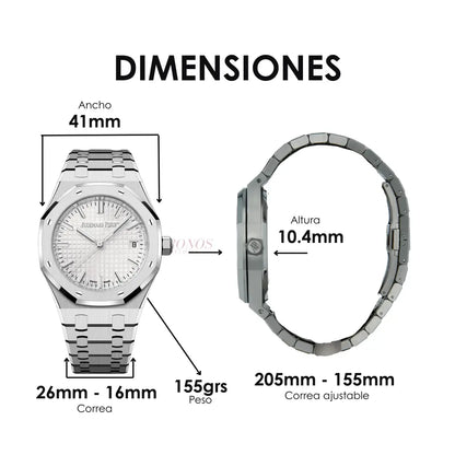 Reloj Royal Oak acero inoxidable blanco Kronos esfera