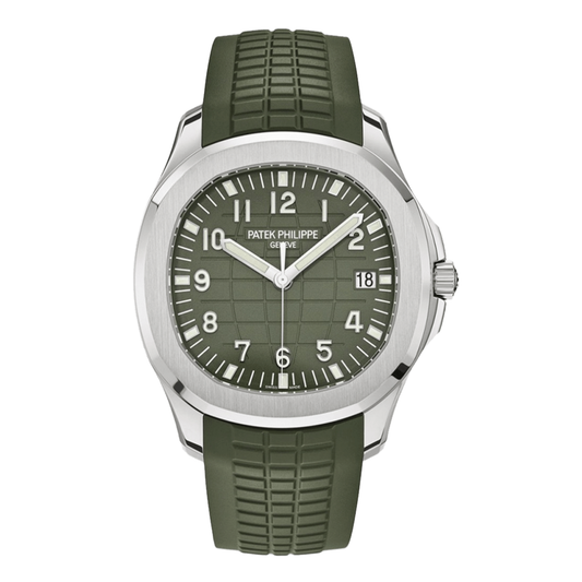 Aquanaut Steel – Green Dial Rubber Strap Patek Type
