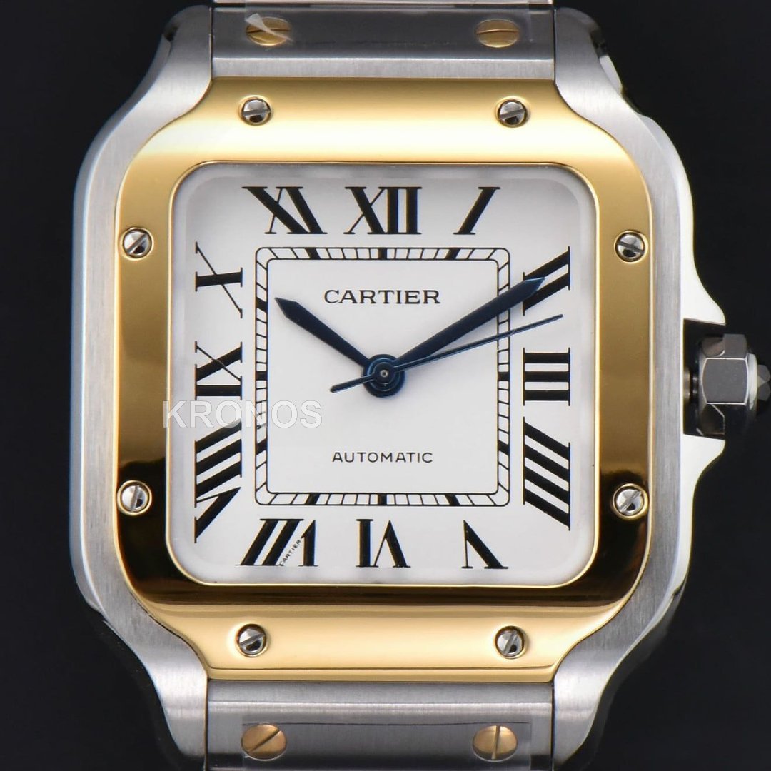 Santos Medium 35mm White Dial - Authentic Movement