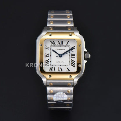 Santos Medium 35mm White Dial - Authentic Movement