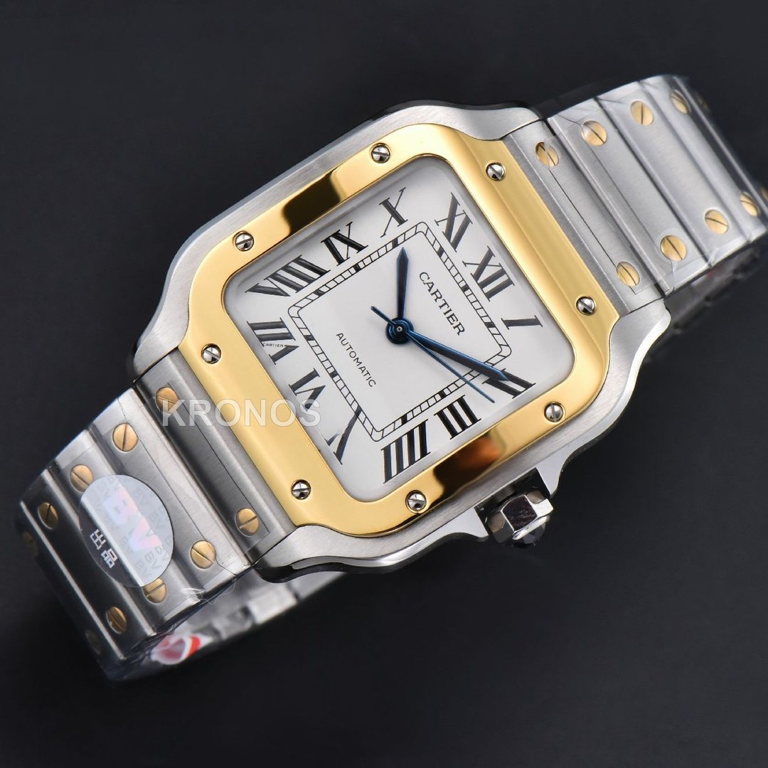 Santos Medium 35mm White Dial - Authentic Movement