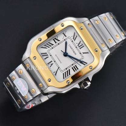 Santos Medium 35mm White Dial - Authentic Movement