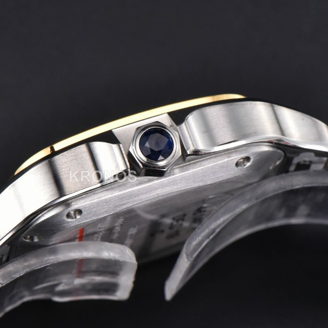 Santos Medium 35mm White Dial - Authentic Movement