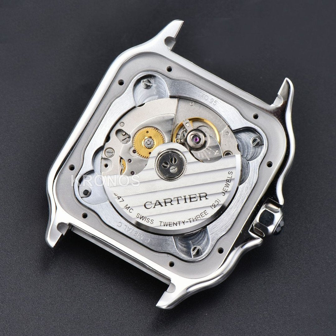 Santos Large 40mm Blue Dial Blue - Authentic Movement