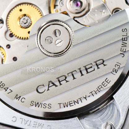Santos Large 40mm Blue Dial Blue - Authentic Movement
