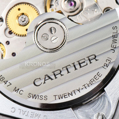 Santos Large 40mm Blue Dial Blue - Authentic Movement