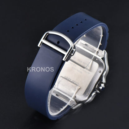 Santos Large 40mm Blue Dial Blue - Authentic Movement