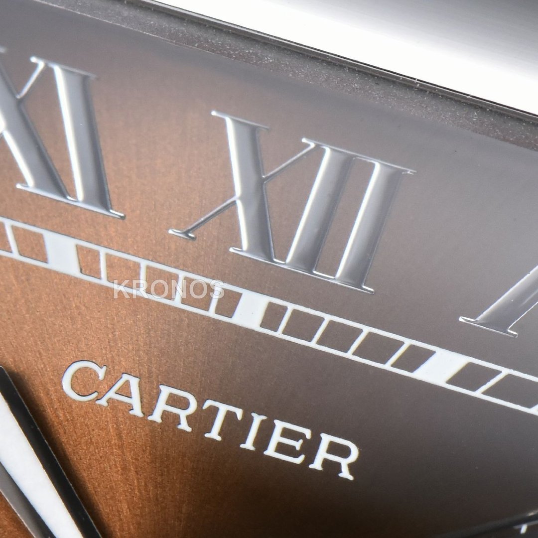 Santos Large 40mm Brown Dial Brown - Authentic Movement