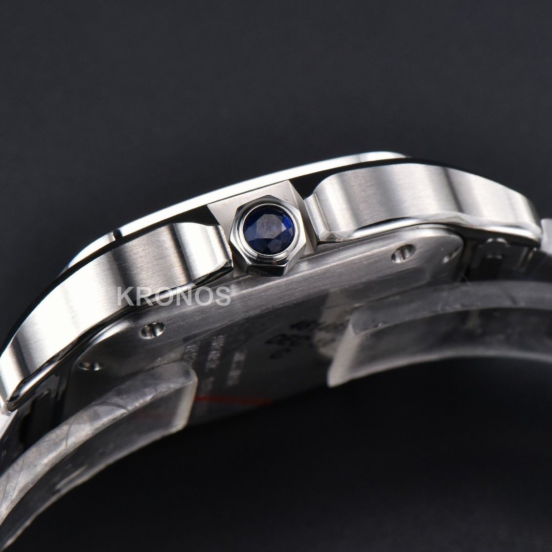 Santos Medium 35mm Blue Dial - Authentic Movement