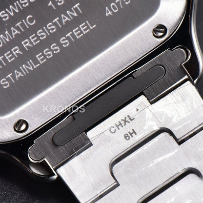 Santos Medium 35mm Blue Dial - Authentic Movement