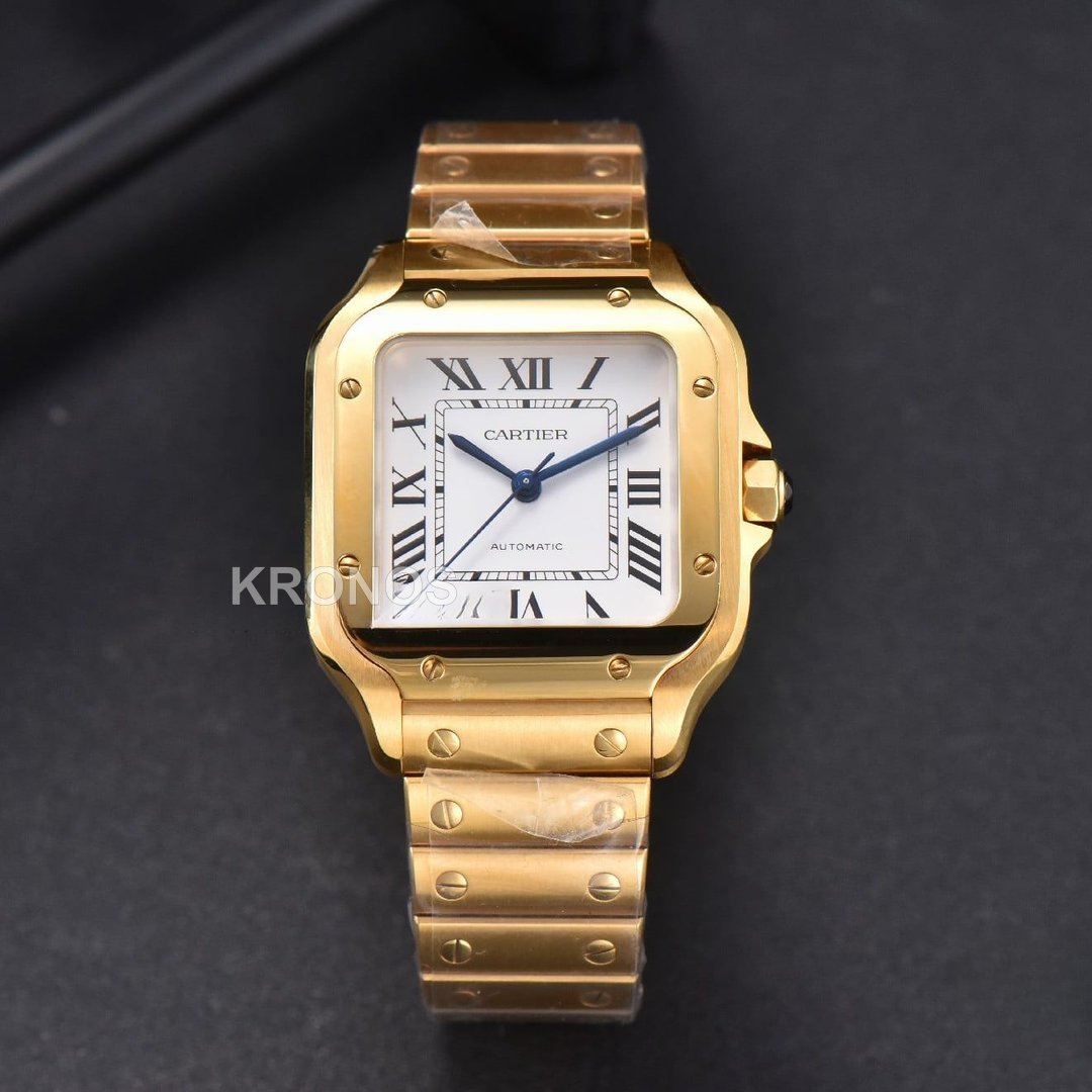 Santos Medium 35mm White Dial - Authentic Movement