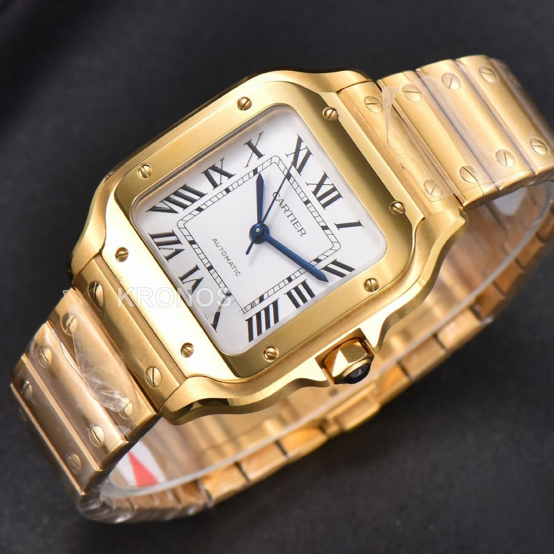 Santos Medium 35mm White Dial - Authentic Movement