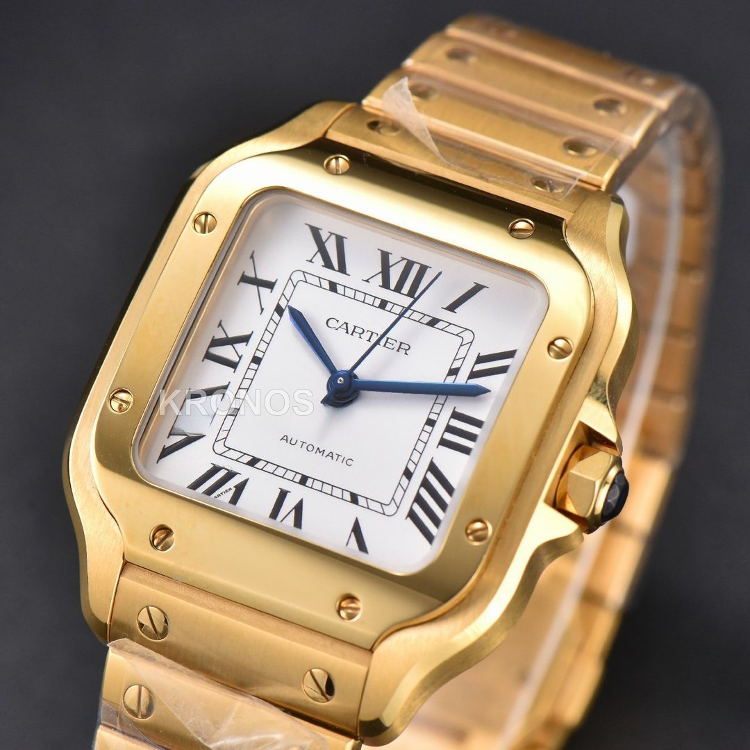 Santos Medium 35mm White Dial - Authentic Movement