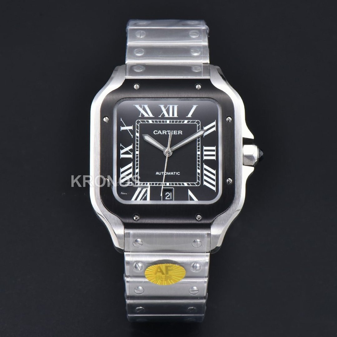 Santos XL 40mm Black Dial Black - Authentic Movement