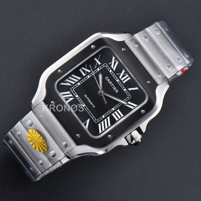 Santos XL 40mm Black Dial Black - Authentic Movement