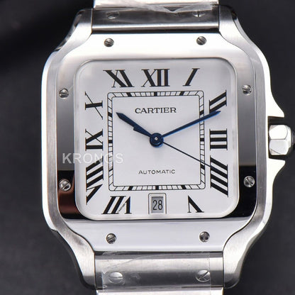 Santos XL 40mm White Dial - Authentic Movement
