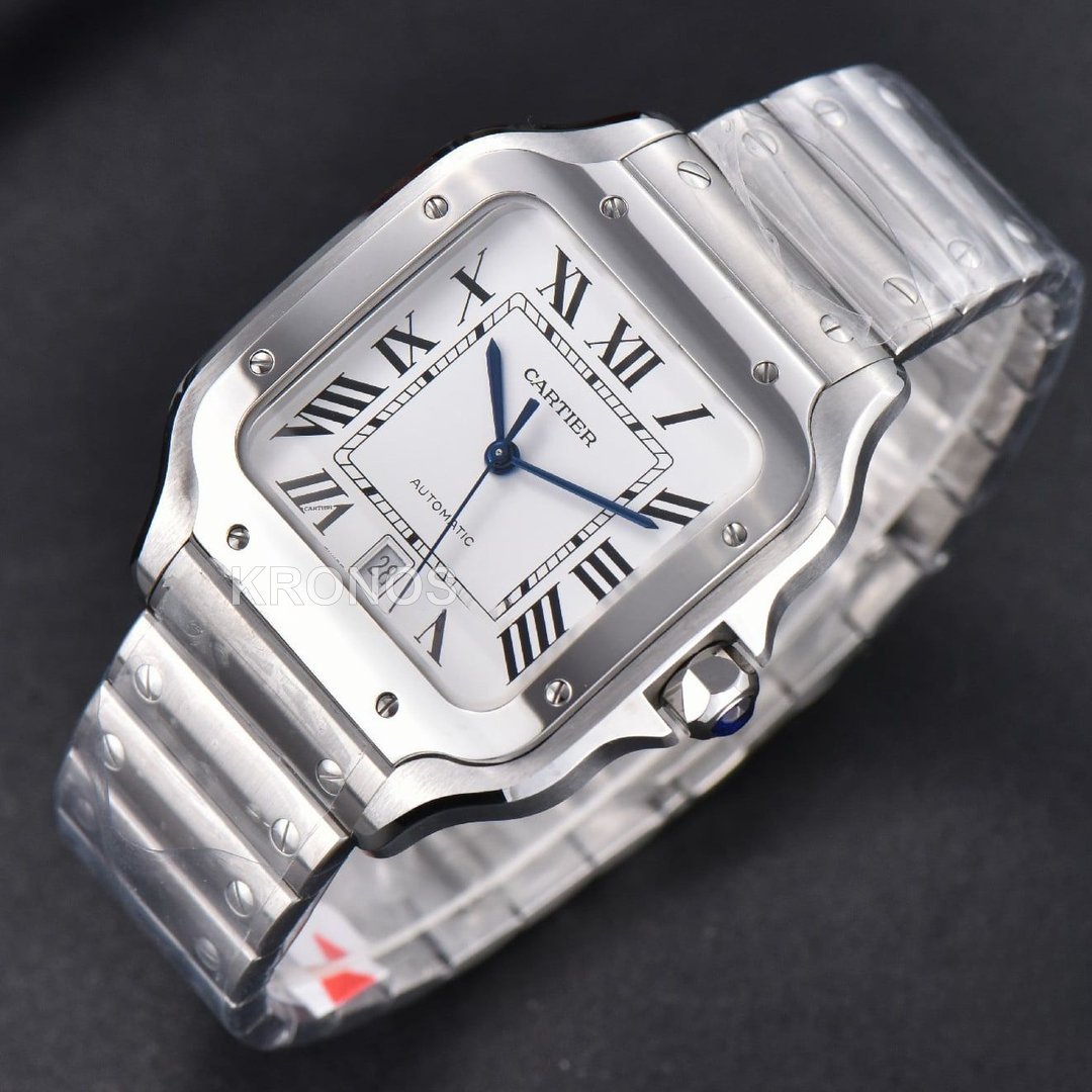 Santos XL 40mm White Dial - Authentic Movement