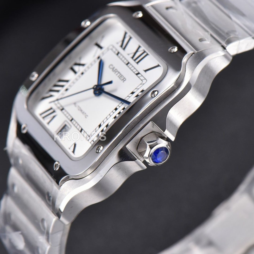 Santos XL 40mm White Dial - Authentic Movement