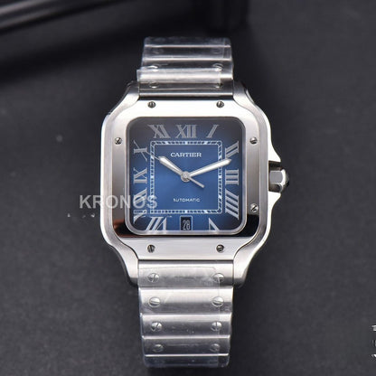 Santos De Cartier Xl 40mm Blue Dial Miyota 9019 - Authentic Movement