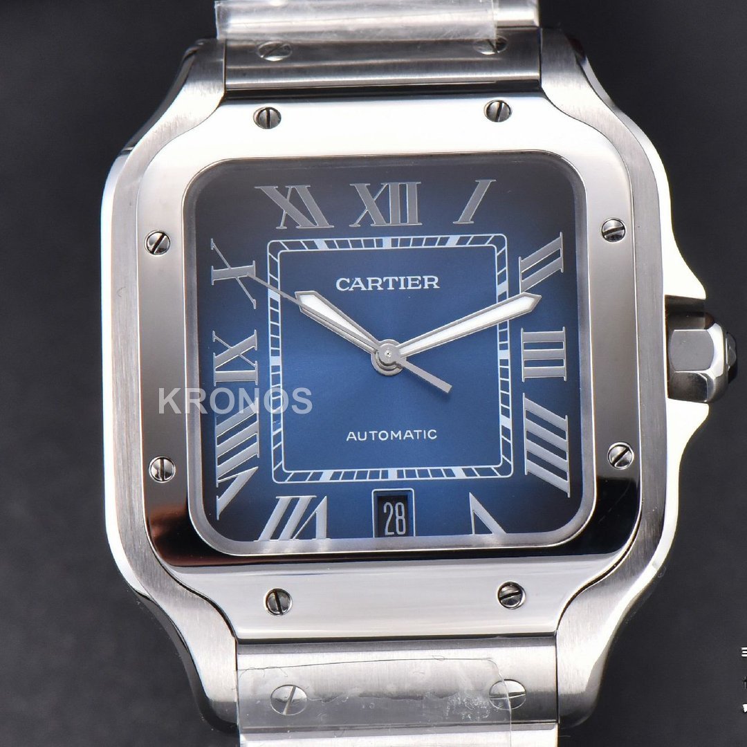 Santos De Cartier Xl 40mm Blue Dial Miyota 9019 - Authentic Movement