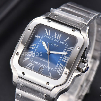 Santos De Cartier Xl 40mm Blue Dial Miyota 9019 - Authentic Movement