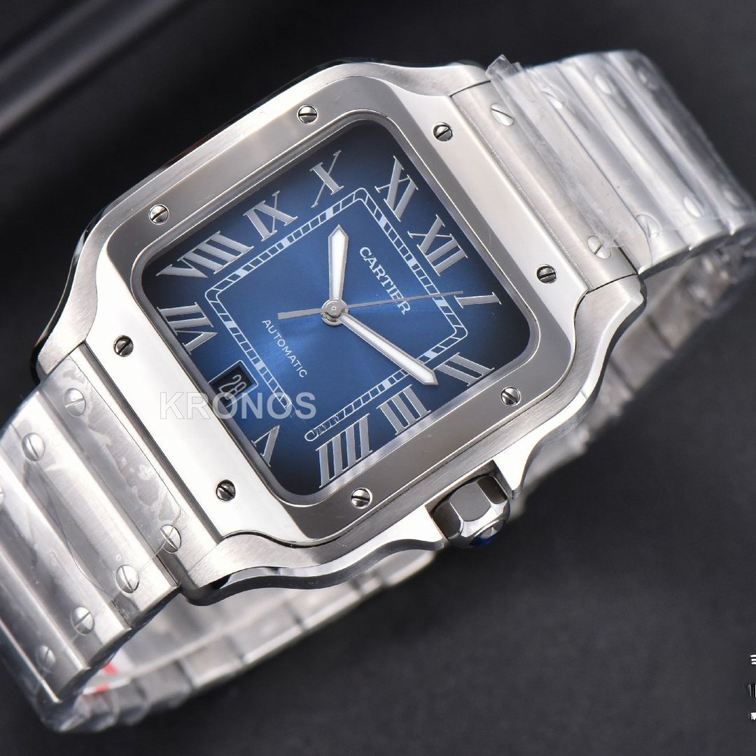 Santos De Cartier Xl 40mm Blue Dial Miyota 9019 - Authentic Movement