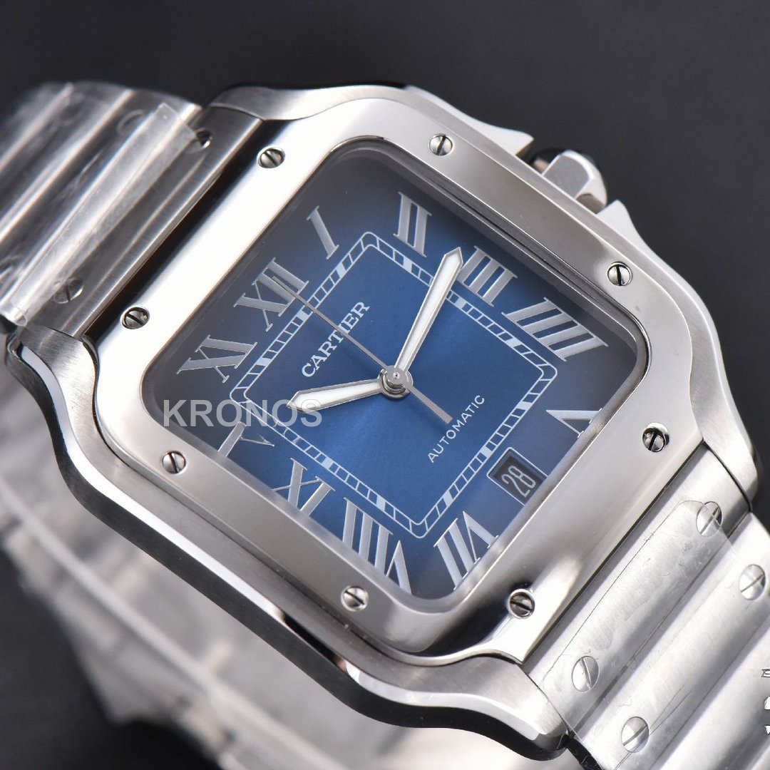 Santos De Cartier Xl 40mm Blue Dial Miyota 9019 - Authentic Movement