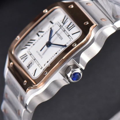 Santos XL 40mm White Dial Rgss - Authentic Movement