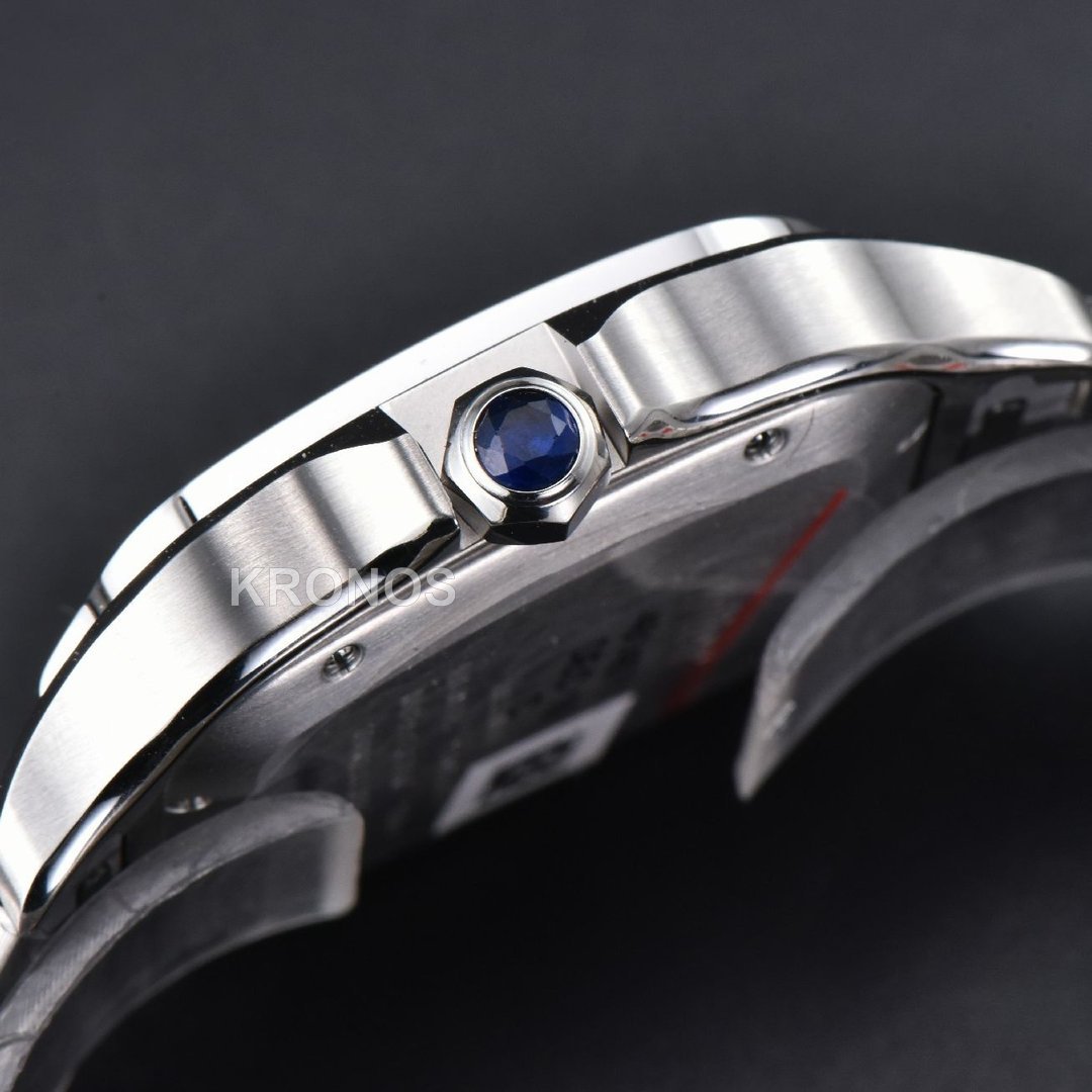 Santos XL 40mm White Dial Diamond - Authentic Movement