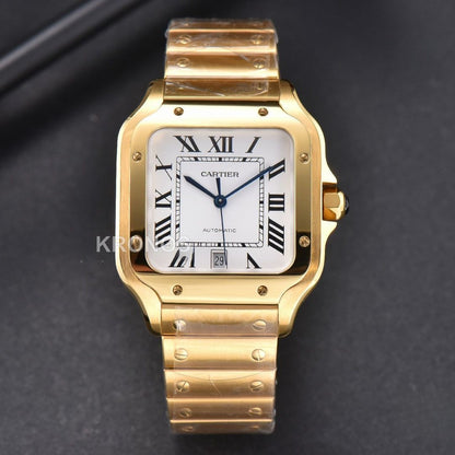 Santos XL 40mm White Dial - Authentic Movement