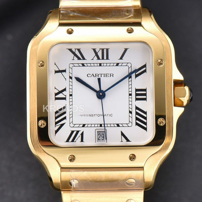 Santos XL 40mm White Dial - Authentic Movement