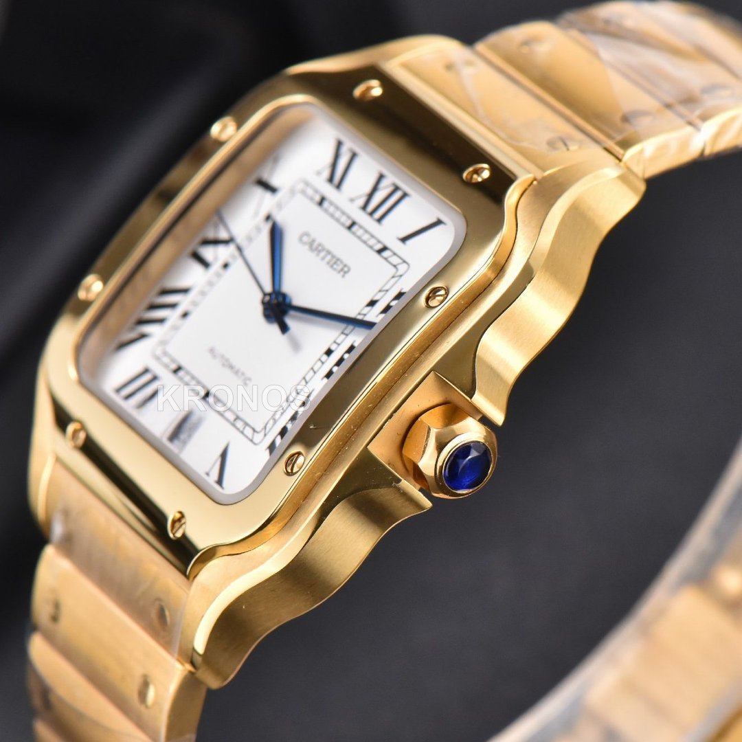 Santos XL 40mm White Dial - Authentic Movement