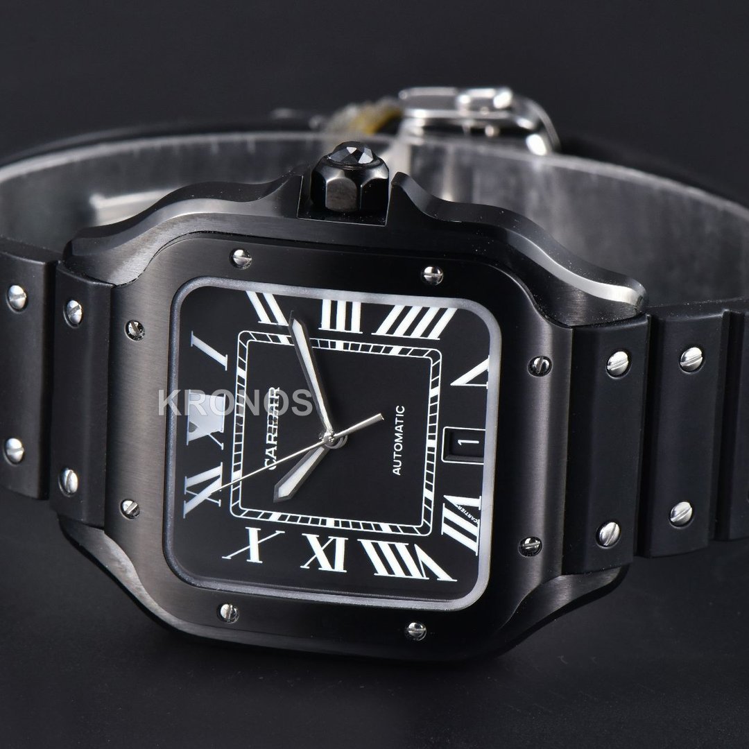 Santos De Cartier Xl 40mm Pvd Af Black Dial Black Miyota - Authentic Movement