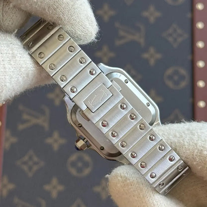 Reloj de pulsera Santos Steel inspirado lujo suizo Kronos