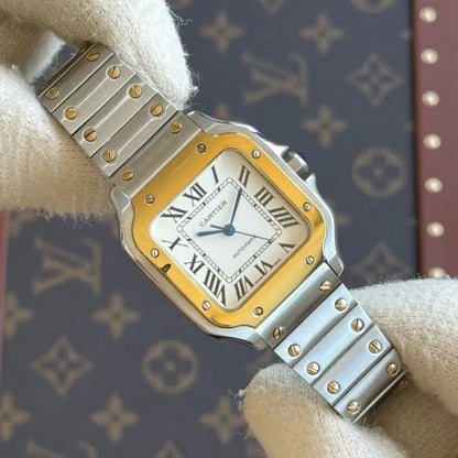 Santos Two-Tone dos tonos acero y oro - Kronos Relojes lujo accesible