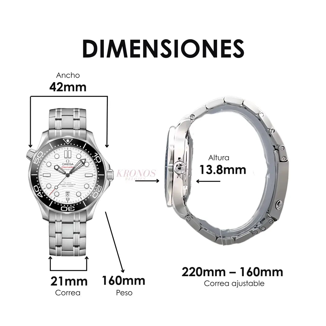 Fondo de caja Seamaster Diver 300M maquinaria auténtica Kronos