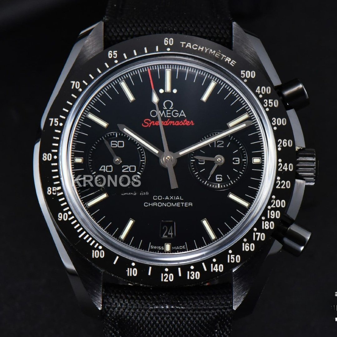 Speedmaster ‘dark Side The Moon’ Real Ceramic 44mm Black Dial - Authentic Movement