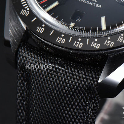 Speedmaster ‘dark Side Of The Moon’ Real Ceramic Omf 44mm Black Dial Nylon Strap - Authentic Movement