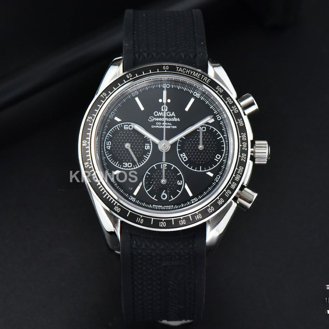 Speedmaster Racing Master 40mm Black Dial Black - Authentic Movement